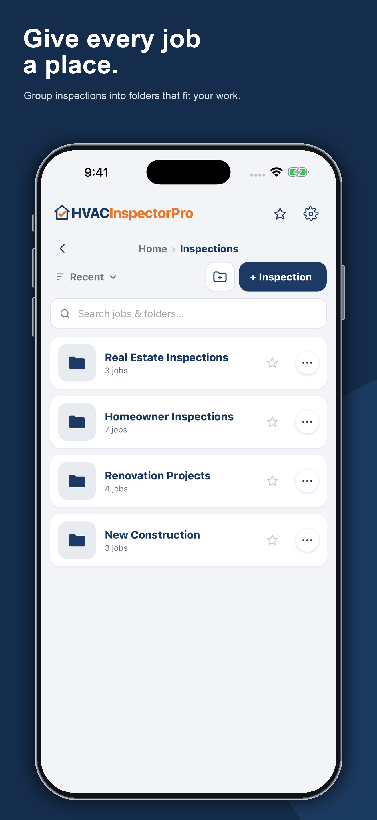 Inspection folders